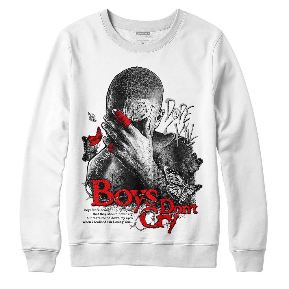 Jordan 1 Low OG “Shadow” DopeSkill Sweatshirt Boys Don't Cry Graphic Streetwear - White