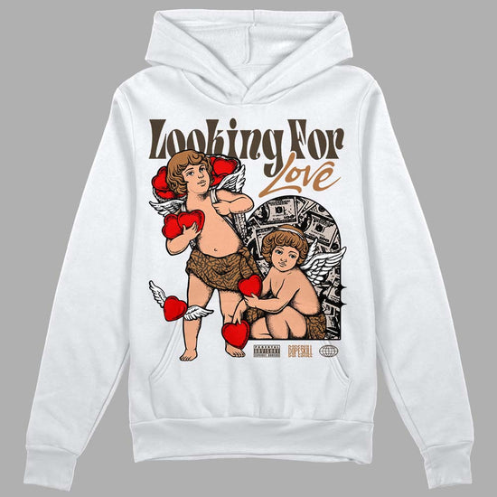 Jordan 3 Retro Palomino DopeSkill Hoodie Sweatshirt Looking For Love Graphic Streetwear - White