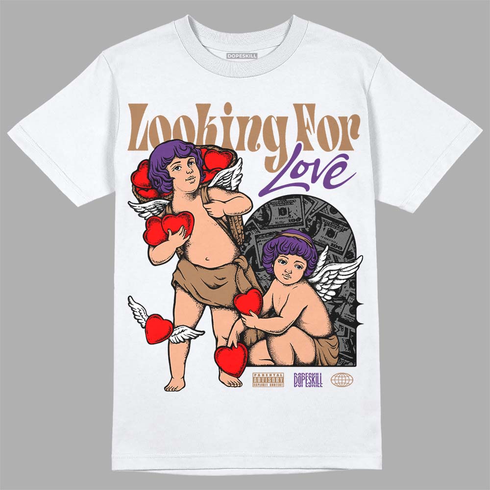 Jordan 6 WMNS Gore-Tex Brown Kelp DopeSkill T-Shirt Looking For Love Graphic Streetwear - White