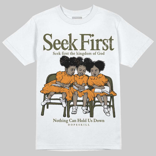 Jordan 5 "Olive" DopeSkill T-Shirt New Seek First Graphic Streetwear - White