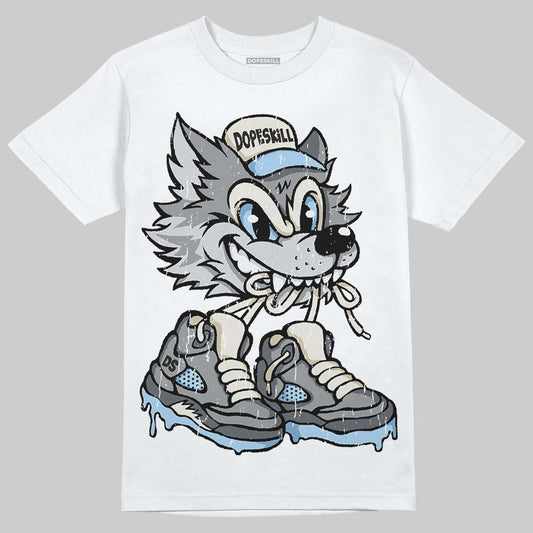 Wolf Grey 5s DopeSkill T-Shirt Wolf Grey 5s Graphic