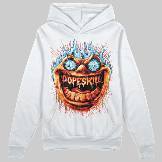 Red Sneakers DopeSkill Hoodie Sweatshirt Hellfire Graphic Streetwear - White