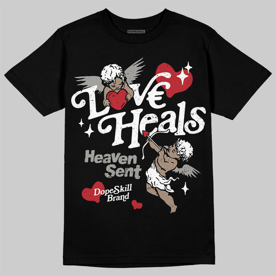 Jordan 3 Retro Black Cat DopeSkill T-Shirt New Love Heals Graphic Streetwear - black