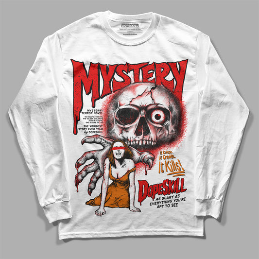 Jordan 4 Retro Red Cement DopeSkill Long Sleeve T-Shirt Mystery Ghostly Grasp Graphic Streetwear - White 