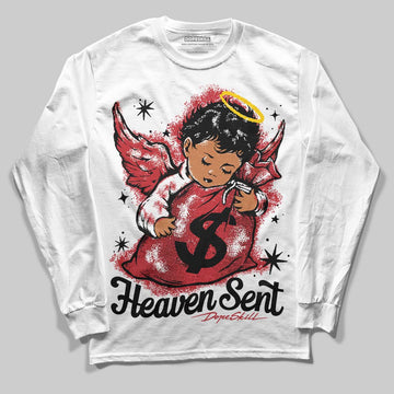 Jordan 1 High OG “Ruby” DopeSkill Long Sleeve T-Shirt Heaven Sent Graphic Streetwear - White