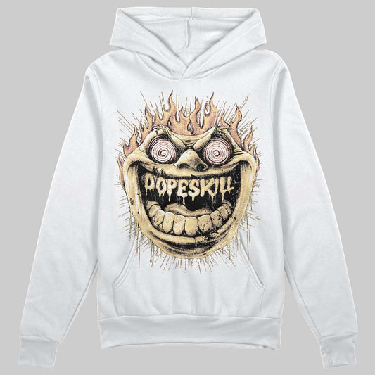 TAN Sneakers DopeSkill Hoodie Sweatshirt Hellfire Graphic Streetwear - White