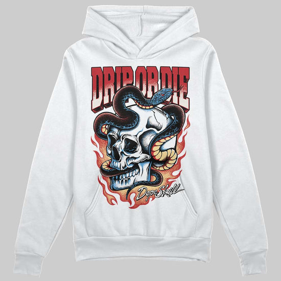 Jordan 4 “Flight Club” DopeSkill Hoodie Sweatshirt Drip or Die Graphic Streetwear - White