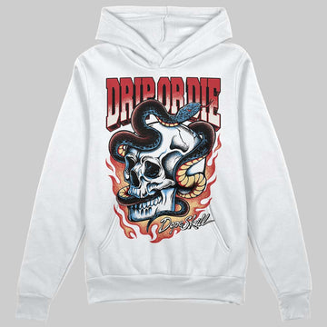 Jordan 4 “Flight Club” DopeSkill Hoodie Sweatshirt Drip or Die Graphic Streetwear - White