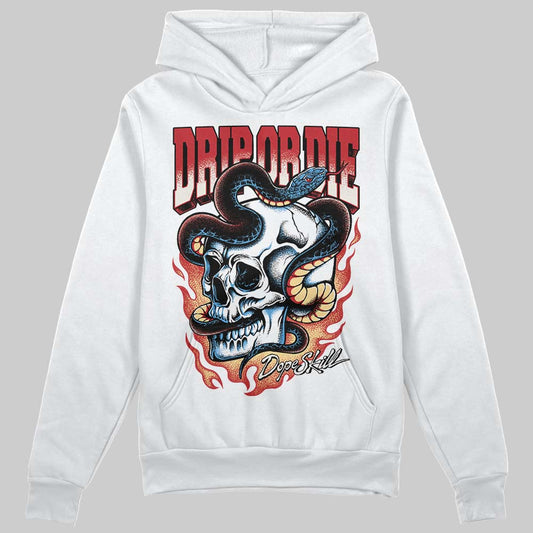 Jordan 4 “Flight Club” DopeSkill Hoodie Sweatshirt Drip or Die Graphic Streetwear - White