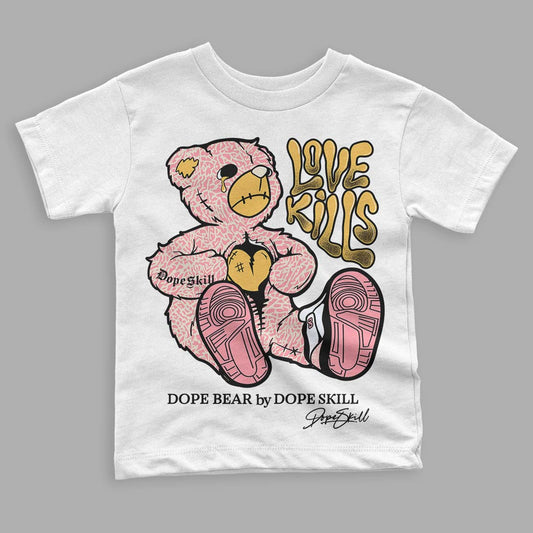 Jordan 3 GS “Red Stardust” DopeSkill Toddler Kids T-shirt Love Kills Graphic Streetwear - White 