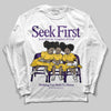 Jordan 12 “Field Purple” DopeSkill Long Sleeve T-Shirt New Seek First Graphic Streetwear - White