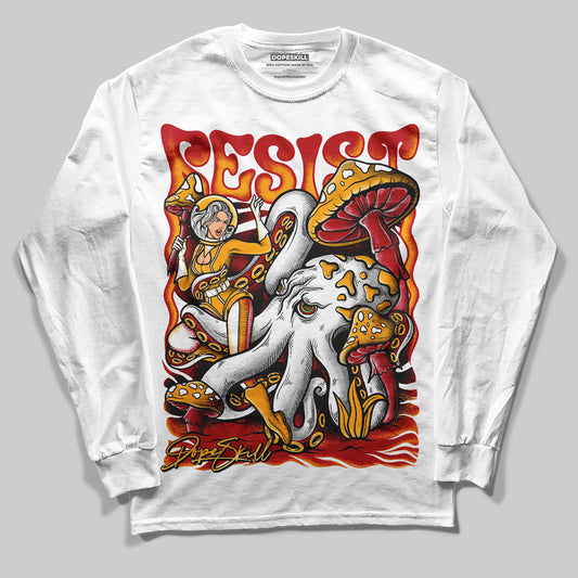 Jordan 7 Retro Cardinal DopeSkill Long Sleeve T-Shirt Resist Graphic Streetwear - White