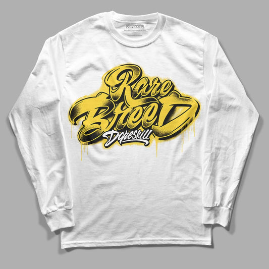 Jordan 4 Tour Yellow Thunder DopeSkill Long Sleeve T-Shirt Rare Breed Type Graphic Streetwear - White