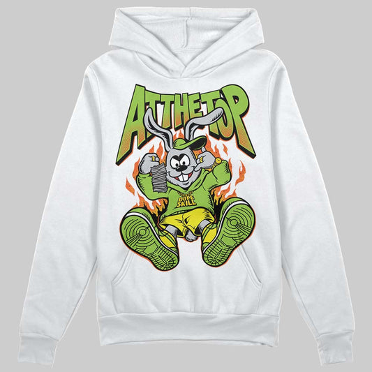 Neon Green Sneakers DopeSkill Hoodie Sweatshirt At The Top Graphic Streetwear - White