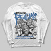 Jordan 1 Low OG “Storm Blue” DopeSkill Long Sleeve T-Shirt Distorted Realms Graphic Streetwear - WHite 