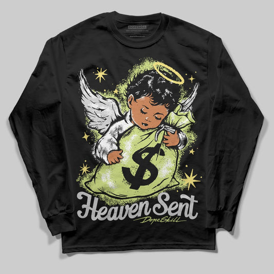 Jordan 4 GS “Light Lemon Twist” DopeSkill Long Sleeve T-Shirt Heaven Sent Graphic Streetwear - black