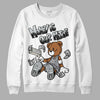 Jordan 1 Retro Low OG Black Cement DopeSkill Sweatshirt Money Is Our Motive Bear Graphic Streetwear - White