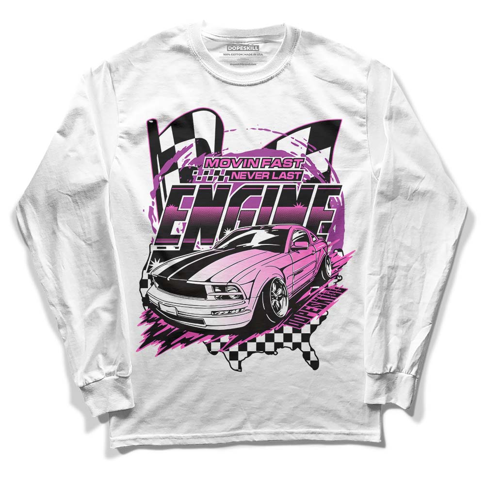 Jordan 4 GS “Hyper Violet” DopeSkill Long Sleeve T-Shirt ENGINE Tshirt Graphic Streetwear - White