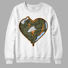 Jordan 5 “Olive” DopeSkill Sweatshirt Heart Jordan 5 Graphic Streetwear - White 