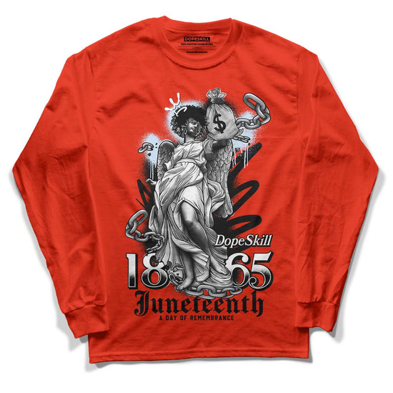 Jordan 6 Retro Toro Bravo DopeSkill Varsity Red Long Sleeve T-Shirt Juneteenth Graphic Streetwear