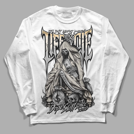 Jordan 3 “Off Noir” DopeSkill Long Sleeve T-Shirt Life or Die Graphic Streetwear - White 