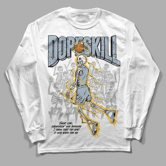 Jordan 13 “Blue Grey” DopeSkill Long Sleeve T-Shirt Thunder Dunk Graphic Streetwear - White 