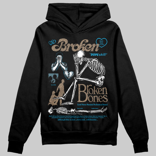 Jordan 3 GS “We Outside” DopeSkill Hoodie Sweatshirt Broken Bones Graphic Streetwear - Black