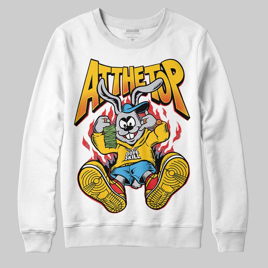 Yellow Sneakers DopeSkill Sweatshirt At The Top Graphic Streetwear - White 