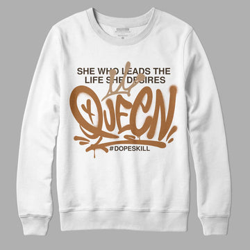 Jordan 3 Retro Palomino DopeSkill Sweatshirt Queen Graphic Streetwear - White