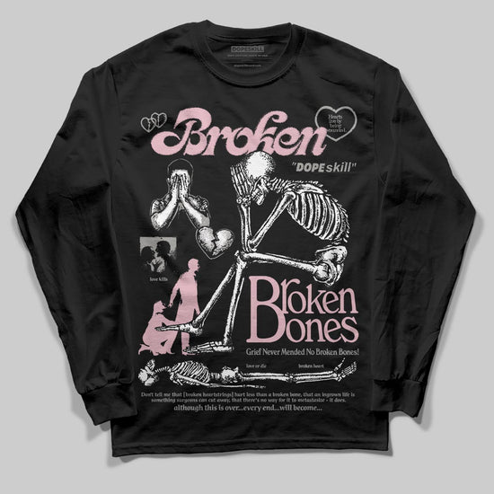 Air Max 95 OG “Pink Foam” DopeSkill Long Sleeve T-Shirt Broken Bones Graphic Streetwear - Black