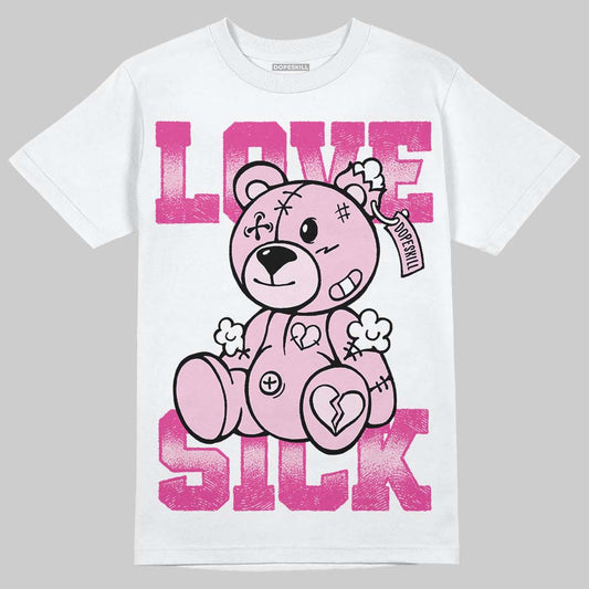 Pink Sneakers DopeSkill T-Shirt Love Sick Graphic Streetwear - White 