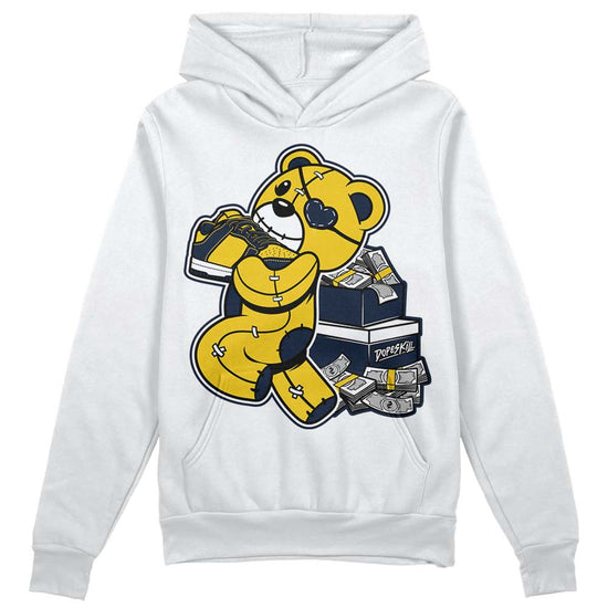 Dunk Low Vintage “Michigan” DopeSkill Hoodie Sweatshirt Bear Steals Sneaker Graphic Streetwear - White 