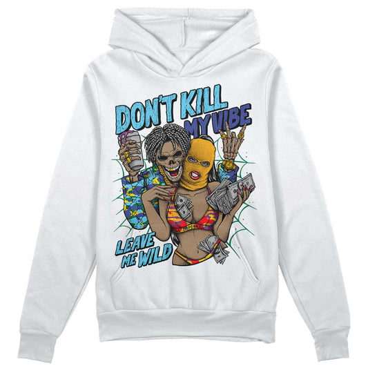 Jordan 1 Mid GS 'Six Championships DopeSkill Hoodie Sweatshirt Don't Kill My Vibe Graphic Streetwear - White