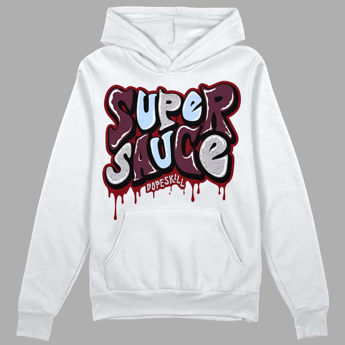 Jordan 5 Retro Burgundy (2023) DopeSkill Hoodie Sweatshirt Super Sauce Graphic Streetwear - White