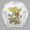 Wmns Air Jordan 11 Low 'Yellow Snakeskin' DopeSkill Long Sleeve T-Shirt Money Is Our Motive Bear Graphic Streetwear - White 