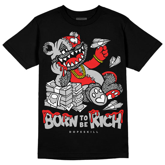 Jordan Spizike Low Bred DopeSkill T-Shirt Born To Be Rich Graphic Streetwear - Black