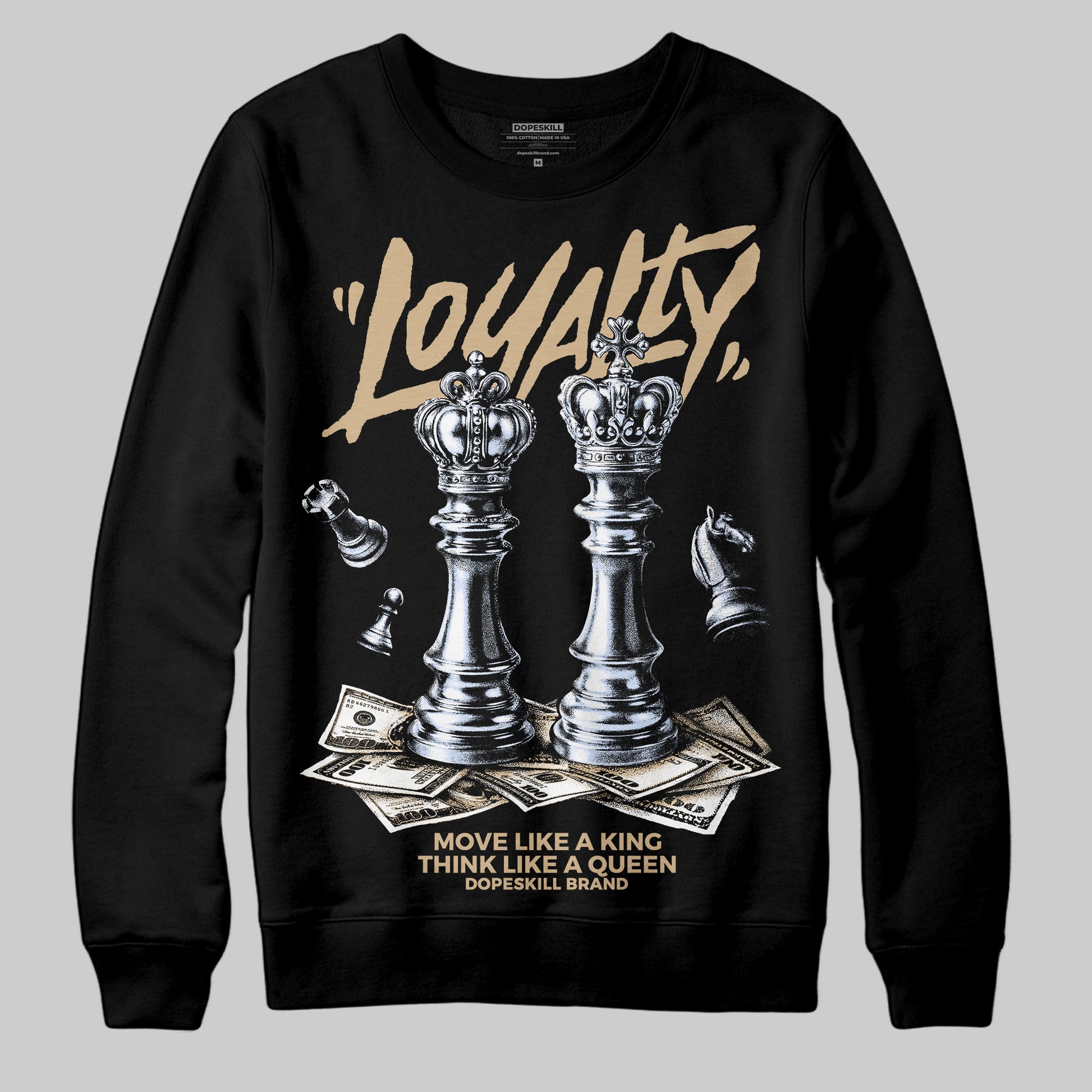 TAN Sneakers DopeSkill Sweatshirt Loyalty Graphic Streetwear - black