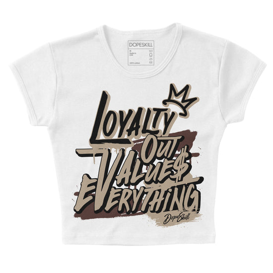 Jordan 1 High OG “Latte” DopeSkill Women's Crop Top LOVE Graphic Streetwear - White