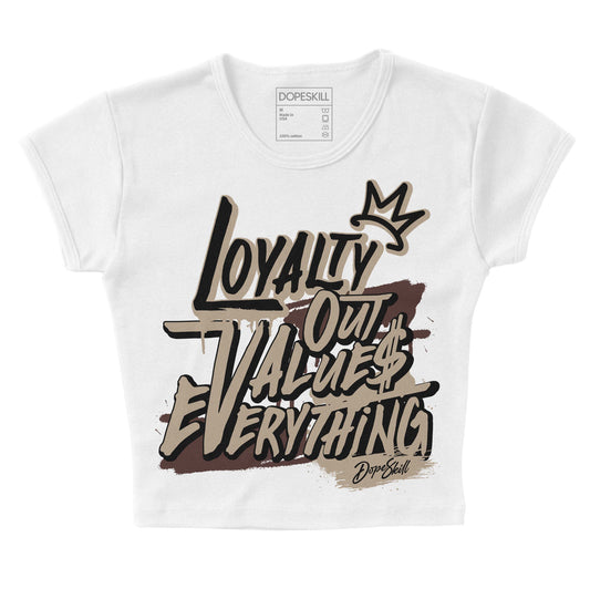 Jordan 1 High OG “Latte” DopeSkill Women's Crop Top LOVE Graphic Streetwear - White