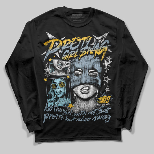 Jordan 13 “Blue Grey” DopeSkill Long Sleeve T-Shirt Pretty Girl Swag Graphic Streetwear - Black