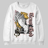 Jordan 3 GS “Red Stardust” DopeSkill Sweatshirt Trust God Graphic Streetwear - White