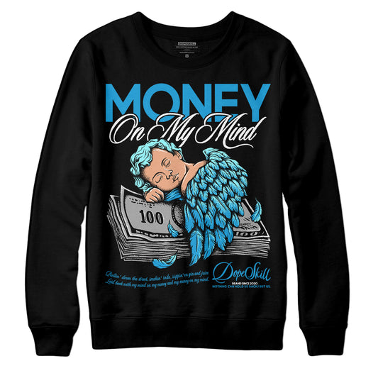 Jordan 4 Retro Military Blue DopeSkill Sweatshirt MOMM Graphic Streetwear - Black