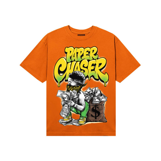 Orange, Black and White Sneakers DopeSkill T-Shirt Paper Chaser Boy Graphic Streetwear - Orange