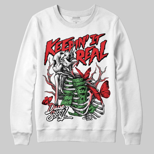 Black and White Sneakers DopeSkill Sweatshirt Keepin' It Real Graphic Streetwear - White