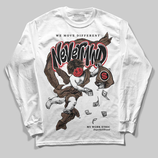 Jordan 9 'Olive' DopeSkill Long Sleeve T-Shirt Nevermind Graphic Streetwear - White 