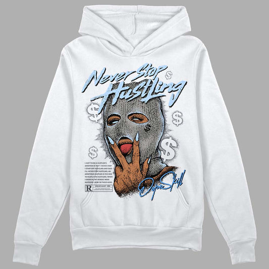Jordan 11 Cool Grey DopeSkill Hoodie Sweatshirt Never Stop Hustling Graphic Streetwear - White 