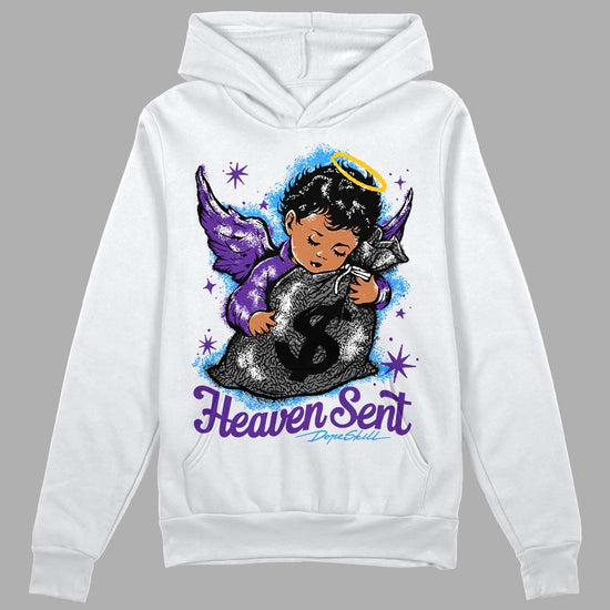 Jordan 3 Dark Iris DopeSkill Hoodie Sweatshirt Heaven Sent Graphic Streetwear - WHite