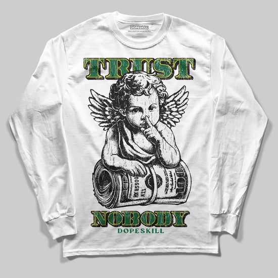 Green Sneakers DopeSkill Long Sleeve T-Shirt Trust Nobody Graphic Streetwear - White