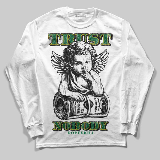 Green Sneakers DopeSkill Long Sleeve T-Shirt Trust Nobody Graphic Streetwear - White