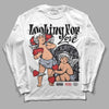 Jordan 4 “Bred Reimagined” DopeSkill Long Sleeve T-Shirt Looking For Love Graphic Streetwear - White